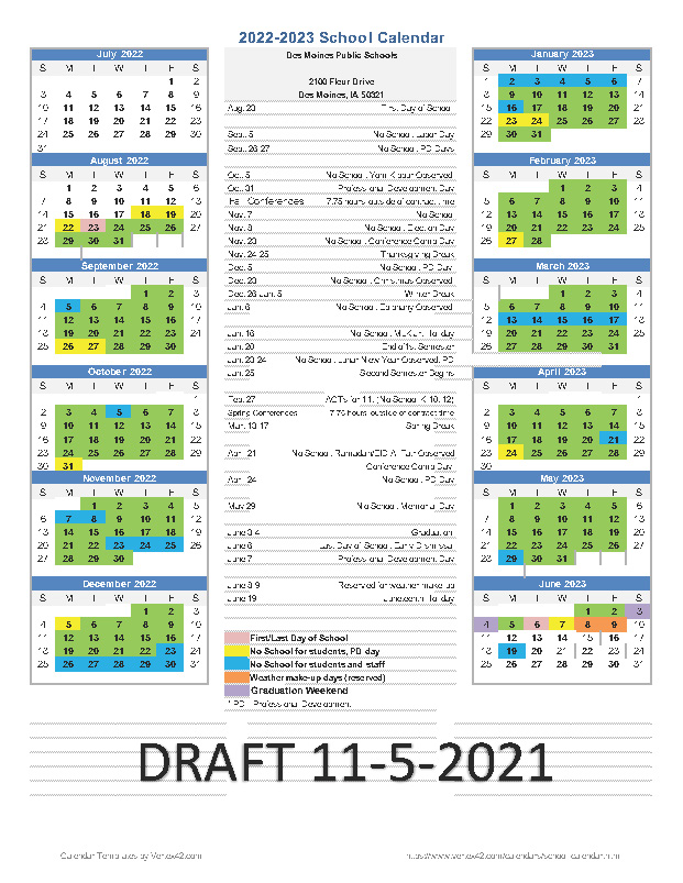 District 214 Calendar 2022 23 Survey Suggests Modifications To 2022-23 Calendar - Des Moines Public  Schools